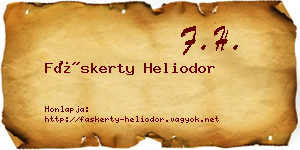 Fáskerty Heliodor névjegykártya